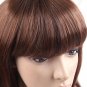 Synthetic Natural Long Wavy Curly Wig - Full Bangs Hairpiece