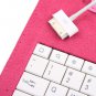 New Soft Leather Cases Built-in Keyboard for iPad Pink Color