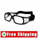 Sports Outdoor Safety Glasses Goggles - Elastic Strap Black