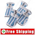 2 Pairs Protective Soccer Boot Shoes - Zipper for Pets Dogs