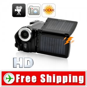 720P HD Solar Camcorder with Dual Charging Panels FREE Shipping