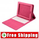 New Soft Leather Cases Built-in Keyboard for iPad Pink Color