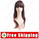 Synthetic Capless Natural Long Wig - Fringe Hairpiece
