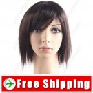 Synthetic Hair Shoulder-length Short Wig with Fringe Hairpiece