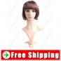Synthetic Capless Short Full Straight Wig - Full Bangs Hairpiece