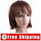 BOB Short Synthetic Hair - Thick Flat Bang Wig Hairpiece