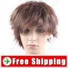 Synthetic Natural Short Straight Wig Stylish Streaks Hairpiece