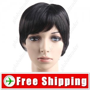 Straight Stylish Synthetic Hair Short Wig Hairpiece