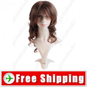 Charming Long Synthetic Hair - Tilted Bang Curl Wig Hairpiece