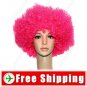 Synthetic Hot Pink Funky Unisex Short Costume Cosplay Wig Hairpiece