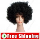 Synthetic Black Funky Unisex Short Costume Cosplay Wig Hairpiece