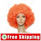 Synthetic Orange Funky Unisex Short Costume Cosplay Wig Hairpiece