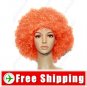 Synthetic Orange Funky Unisex Short Costume Cosplay Wig Hairpiece