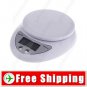 5000g x 1g LCD Digital Chef Kitchen Balance Weight Counting Scale