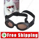 Anti-ultraviolet Sunglasses with Elastic Strap for Dog Pet - Black