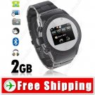 2-SIM 2GB Unlocked Watch Mobile Cell Phone - Bluetooth Camera FM