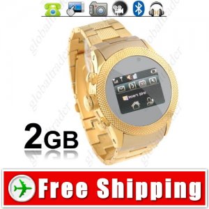 2-SIM 2GB Unlocked Watch Mobile Cell Phone - Bluetooth Camera FM