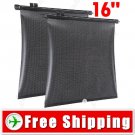 2 x 16 inch Car Curtain Side Window Sunshade Back Window Abat Vent
