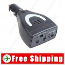 DC 12V to AC 220V+ USB 5V 75W Car Power Converter inverter