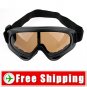Ski Sports Glasses Goggles Brown Lens Black Frame FREE Shipping