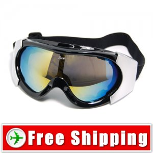 Sport Ski Snowboard Goggles Anti-Fog Anti-Scratch Black FREE Shipping