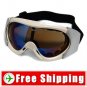 Sport Ski Snowboard Goggles Anti-Fog Anti-Scratch White FREE Shipping