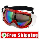 Ski Snowboard Goggles Anti-Fog Anti-Scratch Red FREE Shipping