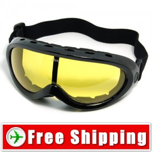 Ski Snowboard Goggles Anti-Fog Anti-Scratch Black FREE Shipping