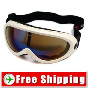 Ski Snowboard Goggles Anti-Fog Anti-Scratch White FREE Shipping