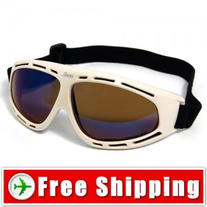 Sport Ski Snowboard Goggles Anti-Fog Anti-Scratch White FREE Shipping