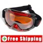 New Anti-Fog Dual Lens Snowboard Ski Goggles Red&Black FREE Shipping