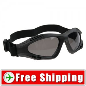Tactical goggles Protect Eyes Black Frame Gray Lens FREE Shipping