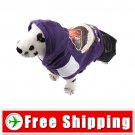 Dog Pullover Style Dress Clothes with Hoodie Purple FREE Shipping