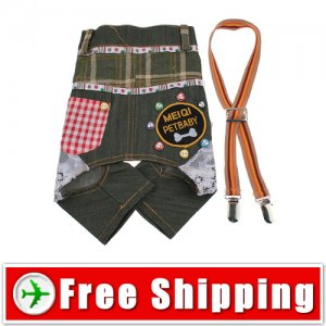 Cool Suspender Trousers Style Clothes for Dog Pet FREE Shipping