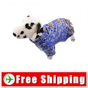 Tang Suit Style Dress Blue Color for Dog Pet FREE Shipping