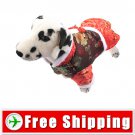 Tang Suit Style Dress Red Color for Dog Pet FREE Shipping