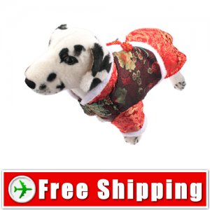 Tang Suit Style Dress Red Color for Dog Pet FREE Shipping