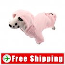 Button Closure Style Coat Pink Colors for Dog Pet FREE Shipping