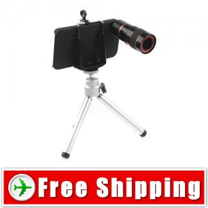 8X F1.1 Zoom Lens Telescope with Tripod for iPhone 4 FREE Shipping