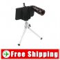 8X F1.1 Zoom Lens Telescope with Tripod for iPhone 4 FREE Shipping