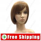 BOB Short Hair with Thick Tilted Wig Hairpiece FREE SHIPPING