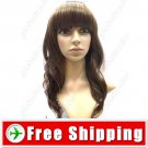 Vibrant Stylish Hair Long Perm Curl Wig Hairpiece Brown FREE SHIPPING