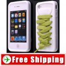 Sporty White Shoe Silicone Skin Case for iPhone 4G FREE SHIPPING