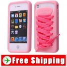 Sporty Pink Shoe Silicone Skin Case for iPhone 4G FREE SHIPPING