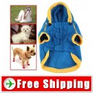 Dog Wear Sports Puppy Plush Sweather with Cap FREE SHIPPING