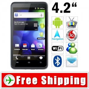 4.2inch Multi-touch Capacitive 3G Android 2.3 Smartphone Cell Phone TV