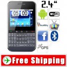 2.4 inch Resistive QWERTY GPS 2-Sim Android 2.2 Smart Phone WiFi TV