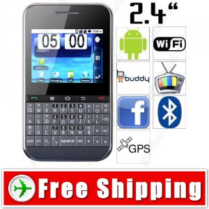 2.4 inch Resistive QWERTY GPS 2-Sim Android 2.2 Smart Phone WiFi TV