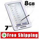 7inch E-Book Reader Media Player PDF Reader 8GB - Voice Recorder