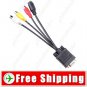 VGA SVGA Male to S-Video & RCA Composite AV Adapter Converter Cable